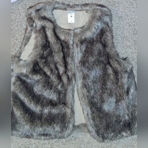 Carter's Girls Size 10 Faux Fur Brown Vest